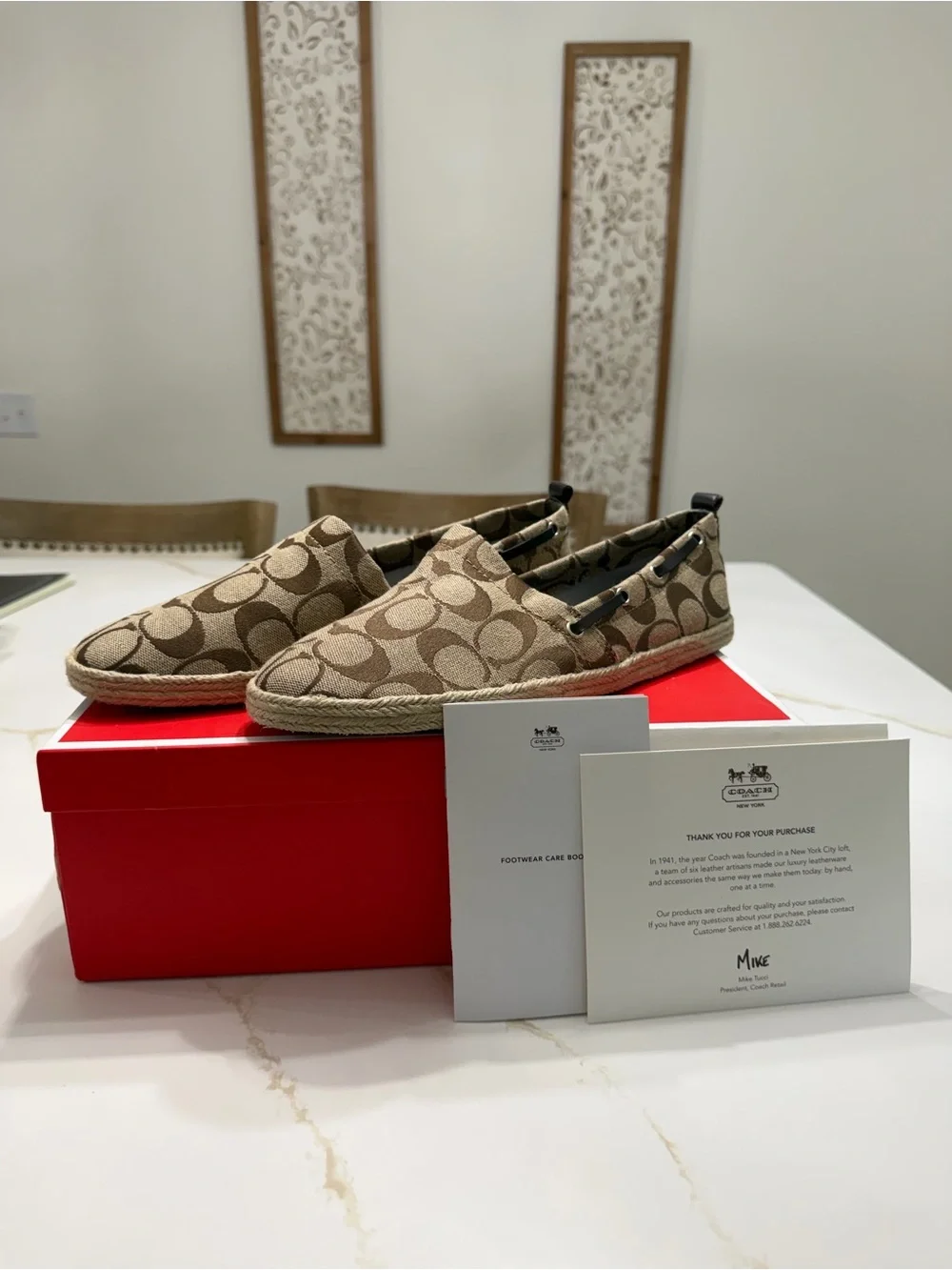 Coach Women’s Signature Canvas Espadrilles in Khaki